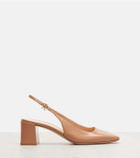 Gianvito Rossi Freeda 55 leather slingback pumps
