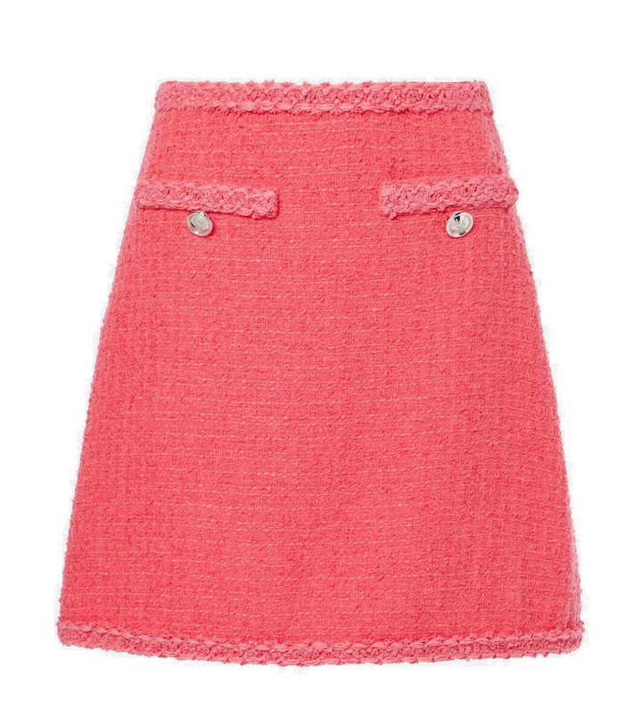 Photo: Giambattista Valli Wool-blend tweed miniskirt