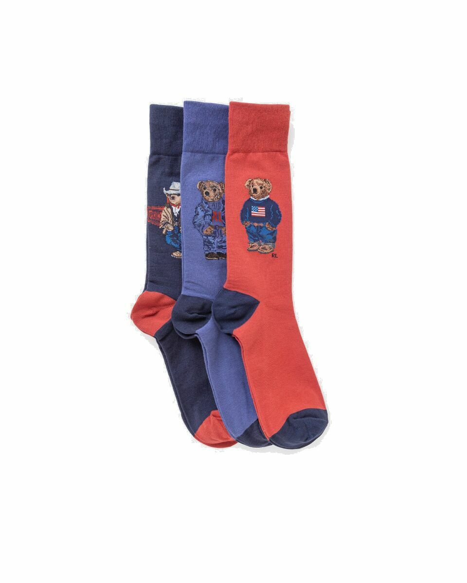 Photo: Polo Ralph Lauren Core Bear Gb Crew Sock Gift Box Multi - Mens - Socks