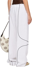 Tory Burch SSENSE Exclusive White Cotton Baggy Trousers