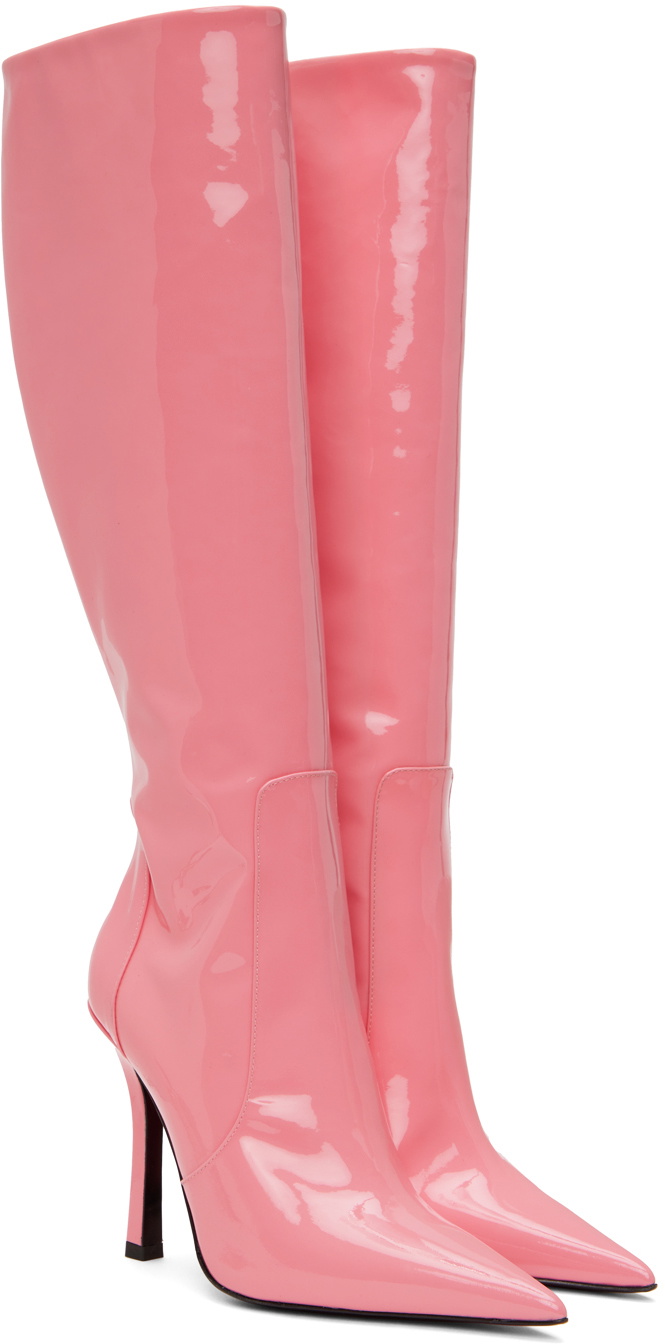 Blumarine Pink Pointed Tall Boots