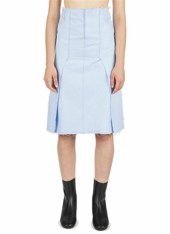 Photo: Raf Simons - Panel Denim Skirt in Blue