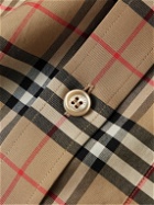 Burberry - Checked Stretch-Cotton Poplin Shirt - Neutrals