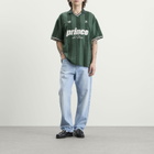 Les Deux Men's Prince Stripe Jacquard Polo in Pineneedle Green