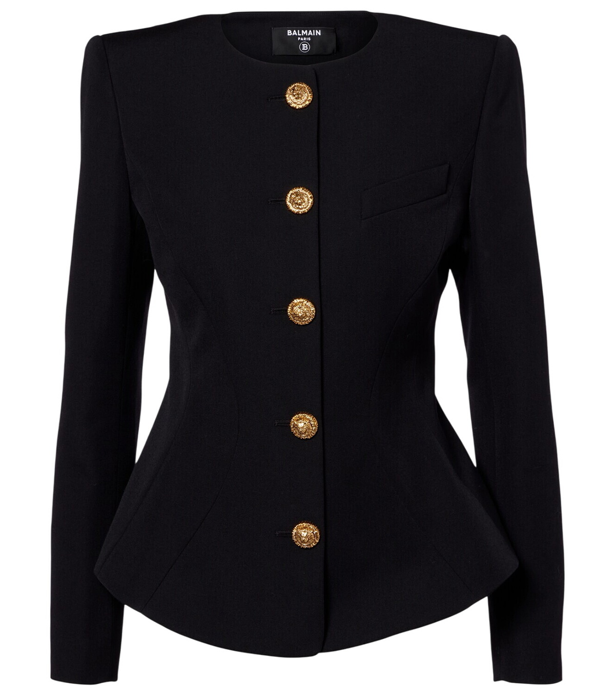 Balmain Black Wool Double-Breasted Blazer Balmain
