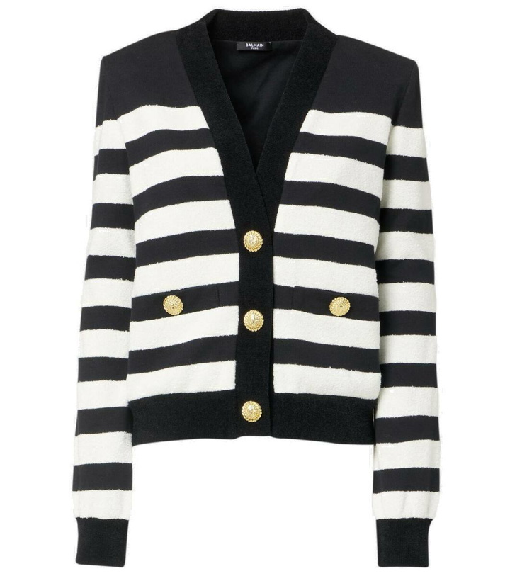 Photo: Balmain Striped cardigan