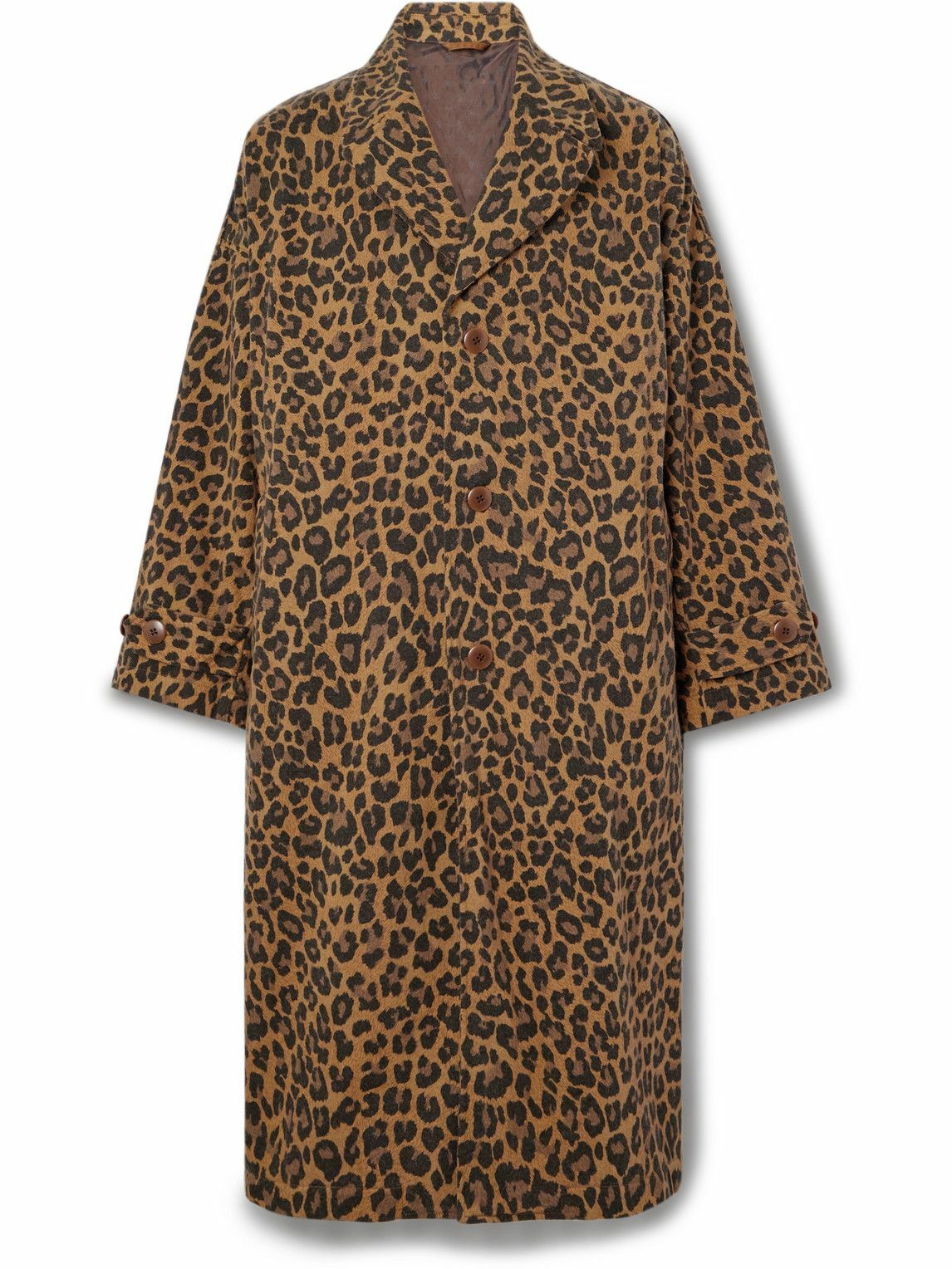 KAPITAL - Cavalier Leopard-Print Cotton-Blend Twill Coat - Brown