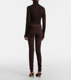 Stouls Carolyn mid-rise suede leggings