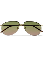 SAINT LAURENT - Rimless Aviator-Style Gold-Tone Sunglasses