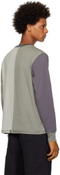 Eckhaus Latta Gray Lapped Long Sleeve T-Shirt