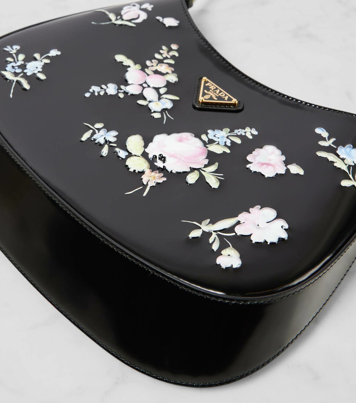 Prada Prada Cleo floral leather shoulder bag Prada