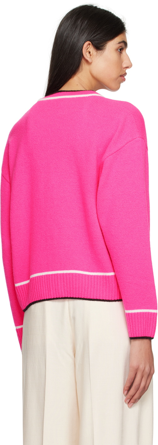 MSGM Pink Embroidered Cardigan MSGM