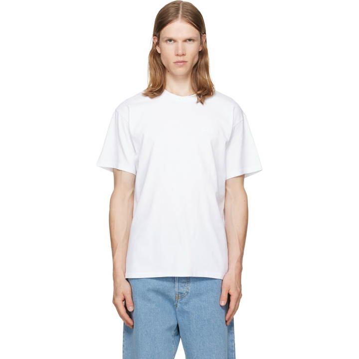 Photo: Givenchy White 'Givenchy Paris' Grosgrain T-shirt