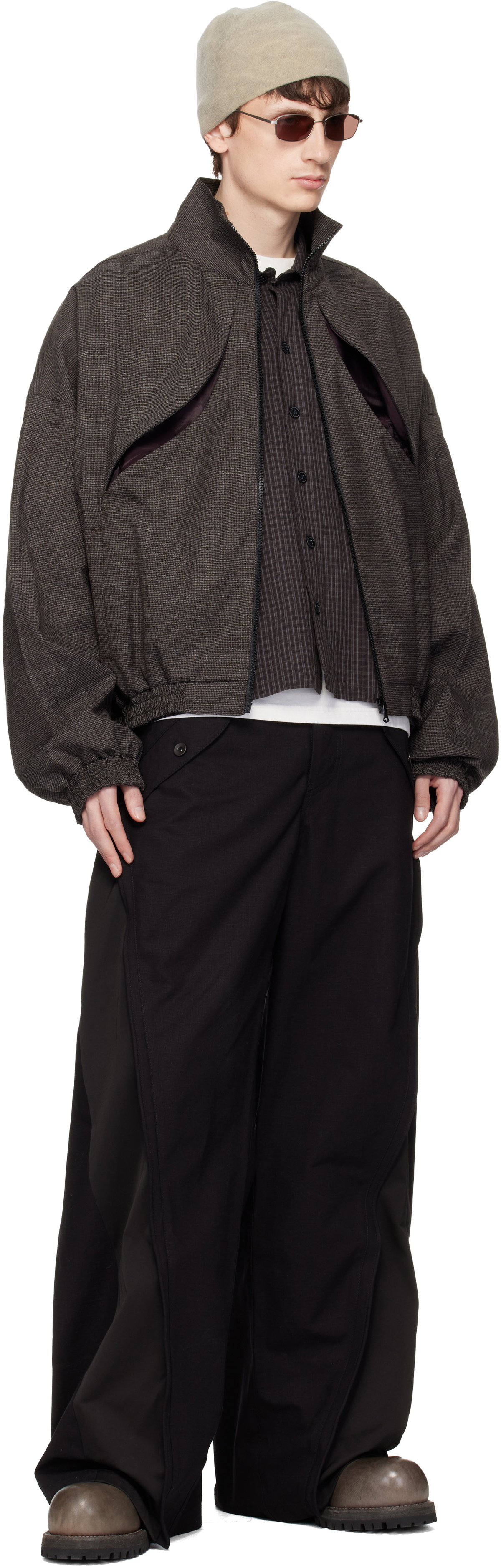 FFFPOSTALSERVICE Brown Vented OS Track Jacket