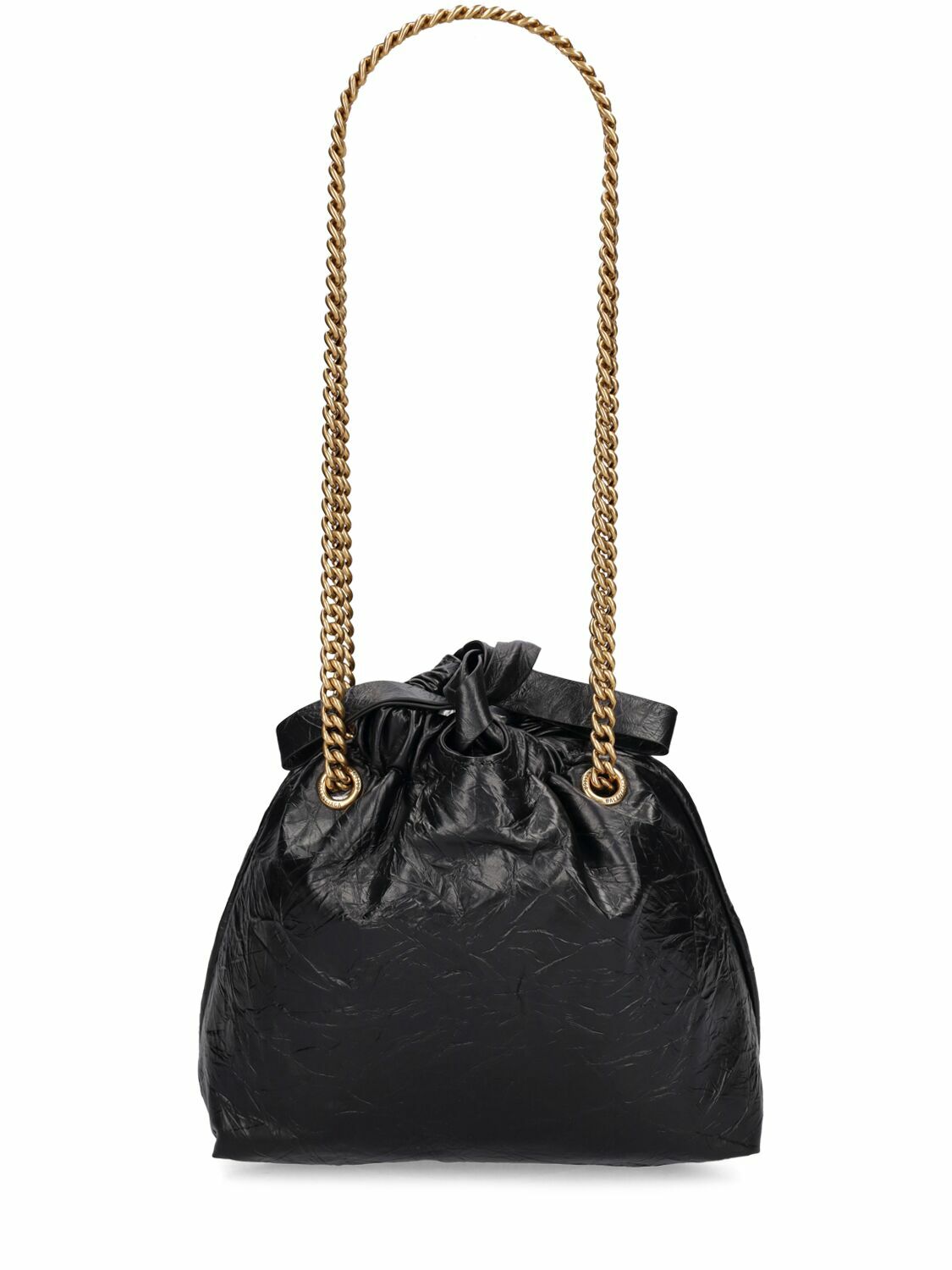 BALENCIAGA - Xs Crush Leather Tote Bag