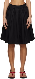 MSGM Black Pleated Miniskirt