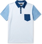 Howlin' - Mr Fantasy Colour-Blocked Cotton-Blend Terry Polo Shirt - Blue