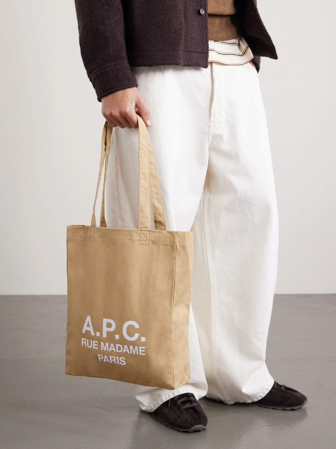 A.P.C. - Lou Rue Madame 2.0 Logo-Print Canvas Tote Bag A.P.C.
