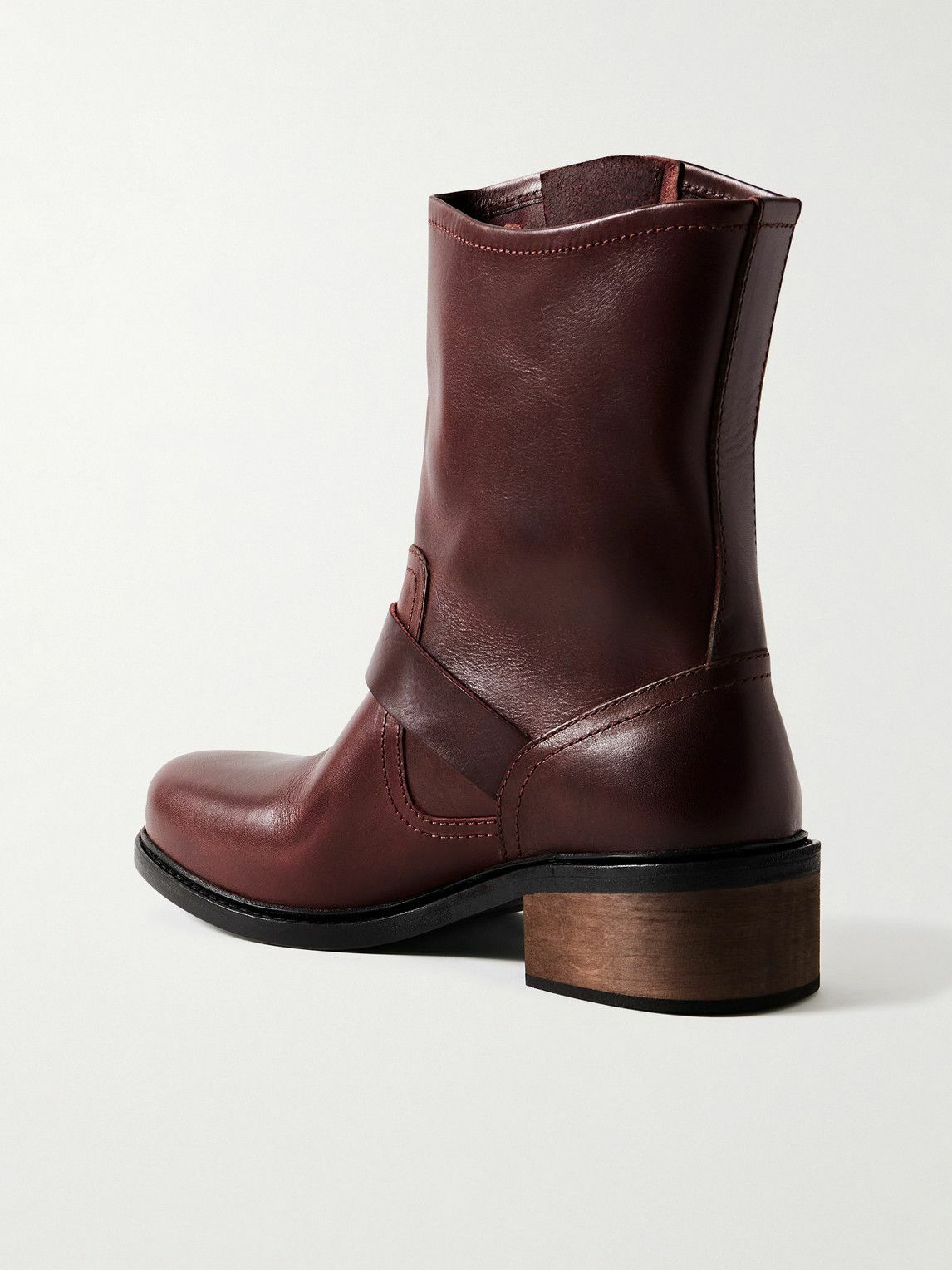 Enfants Riches Déprimés - Engineer Buckled Leather Boots - Red