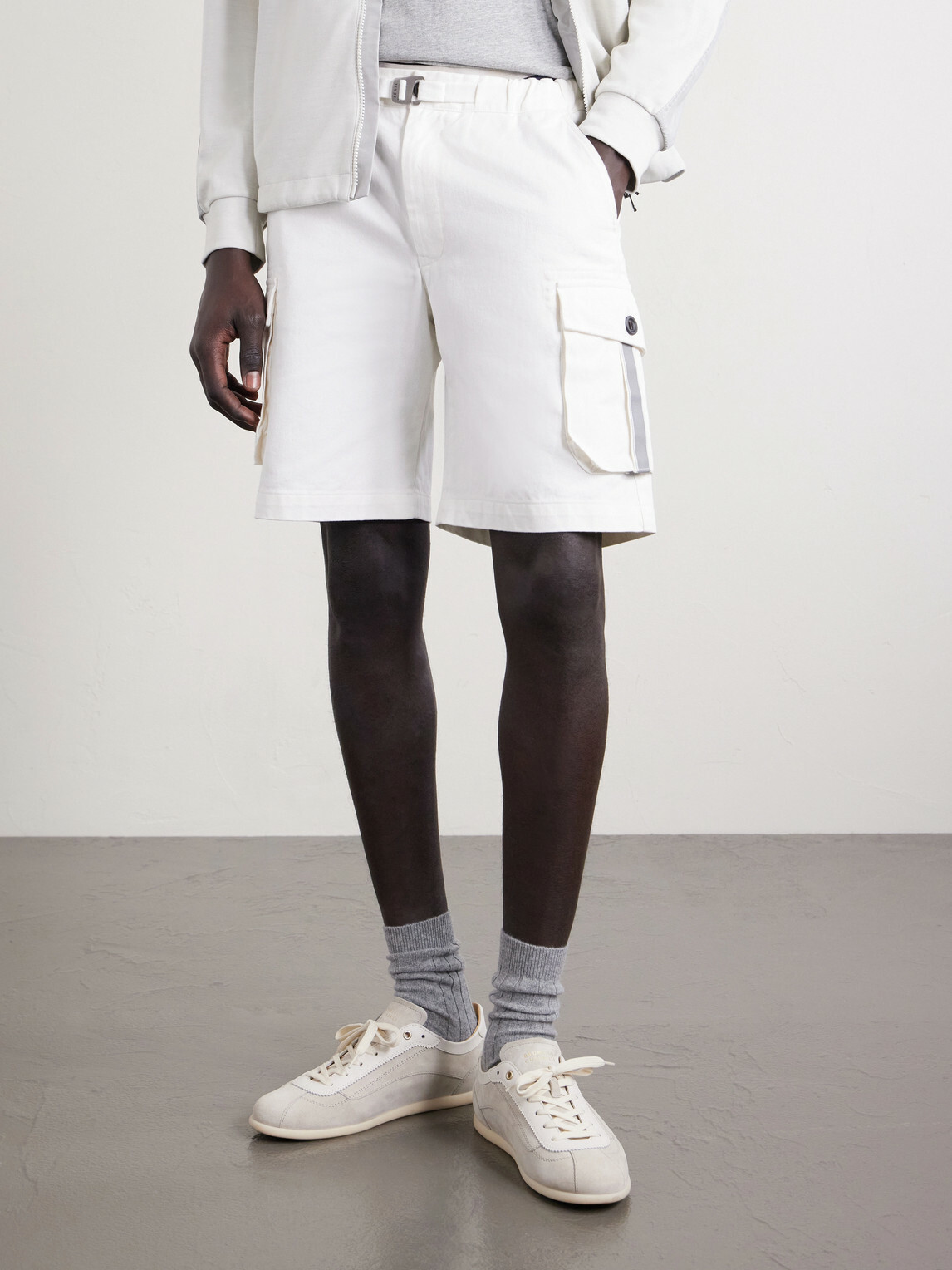 SEASE - Straight-Leg Cotton-Twill Shorts - White