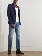 Balmain - Embellished Wool-Twill Blazer - Blue