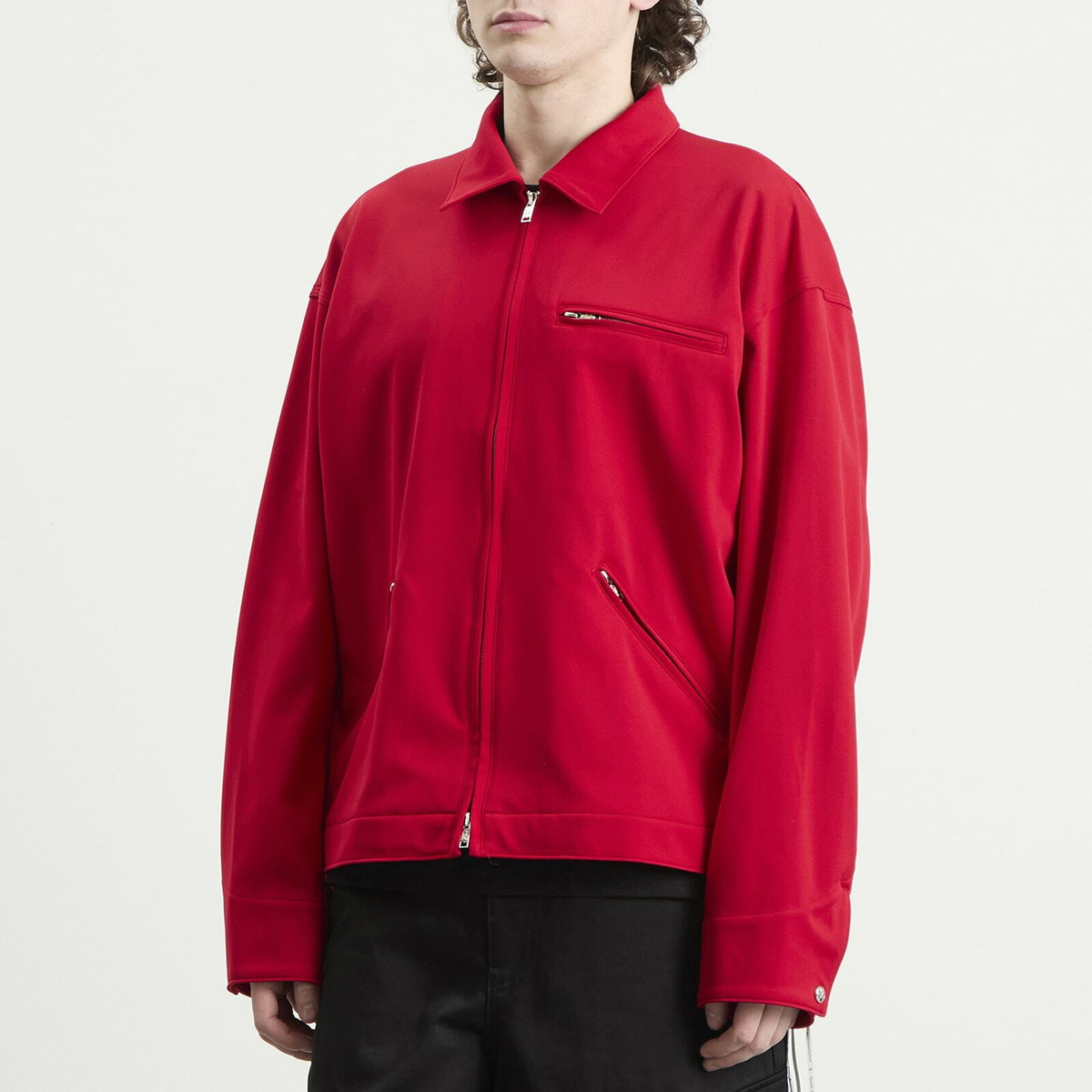 MASTERMIND WORLD Men's Jersey Detroit Jacket in Red