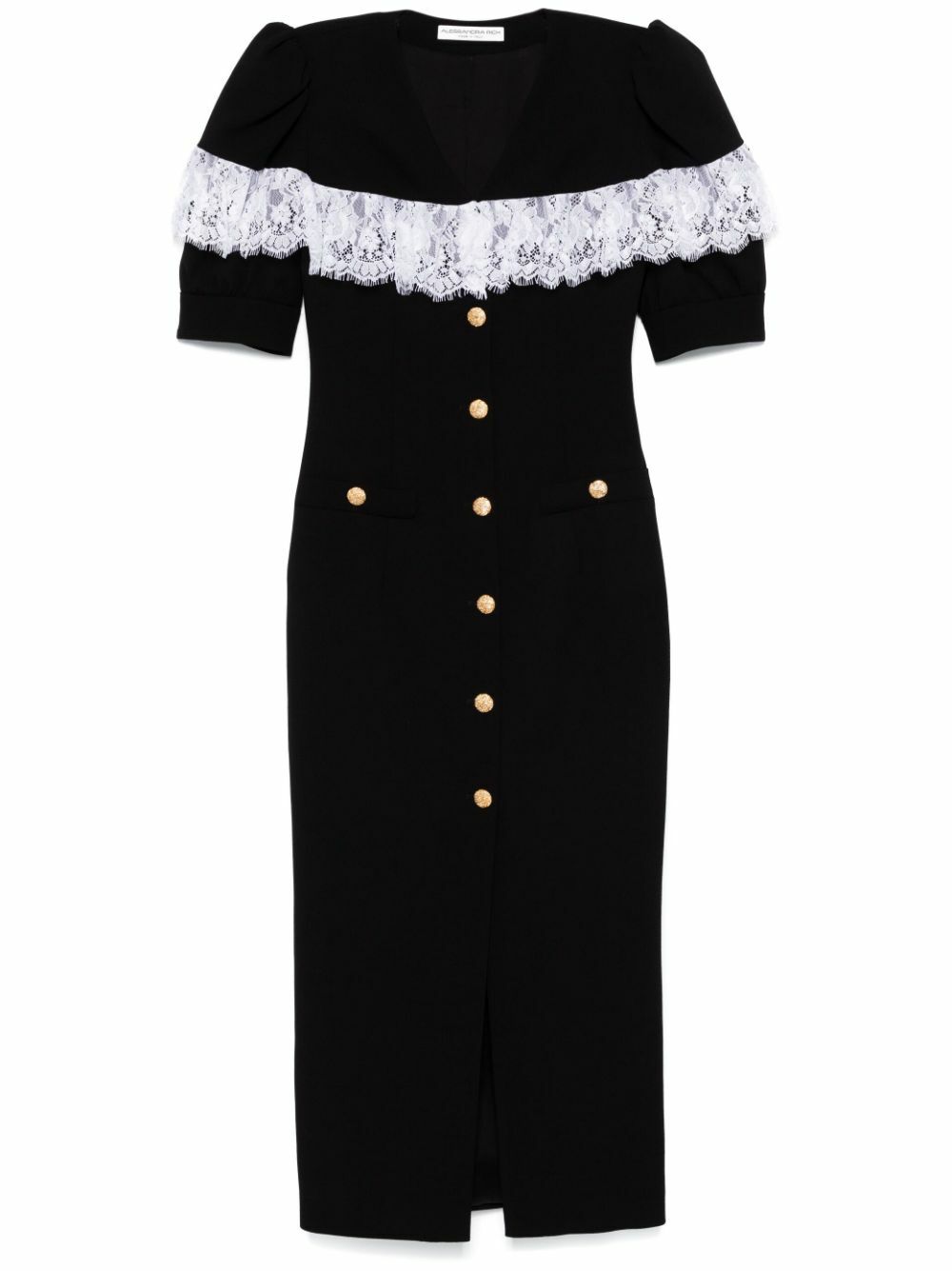 Alessandra Rich Lace Trim Midi Dress Alessandra Rich Alessandra Rich Lace Trim Midi Dress Alessandra Rich
