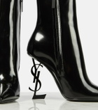 Saint Laurent Opyum 110 leather ankle boots