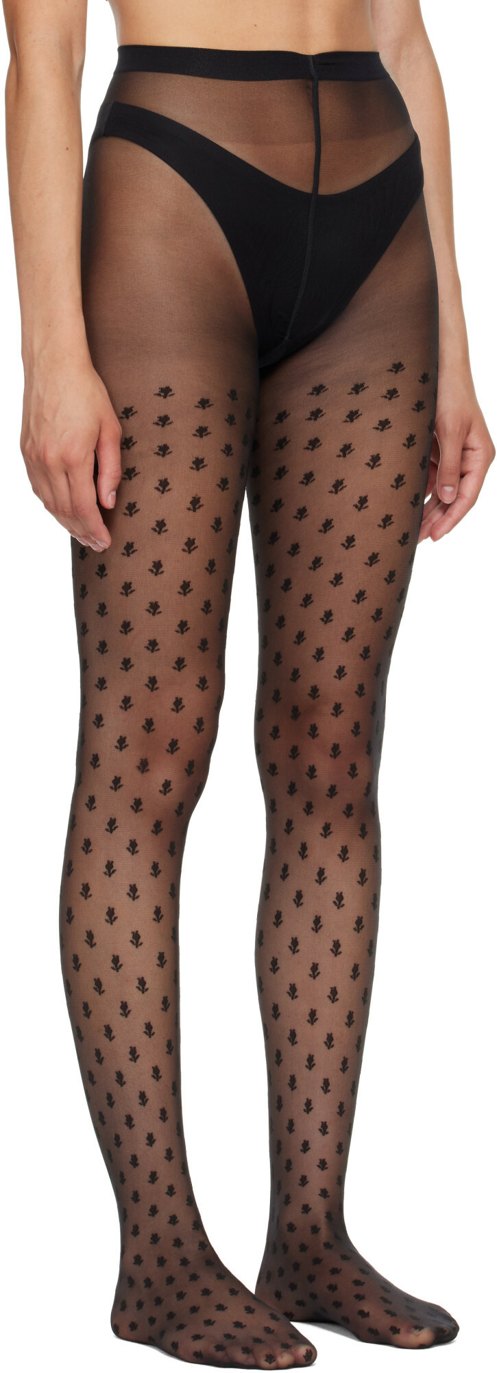 Wolford Black Blossom Tights