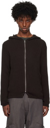 AFFXWRKS Brown Knit Hoodie