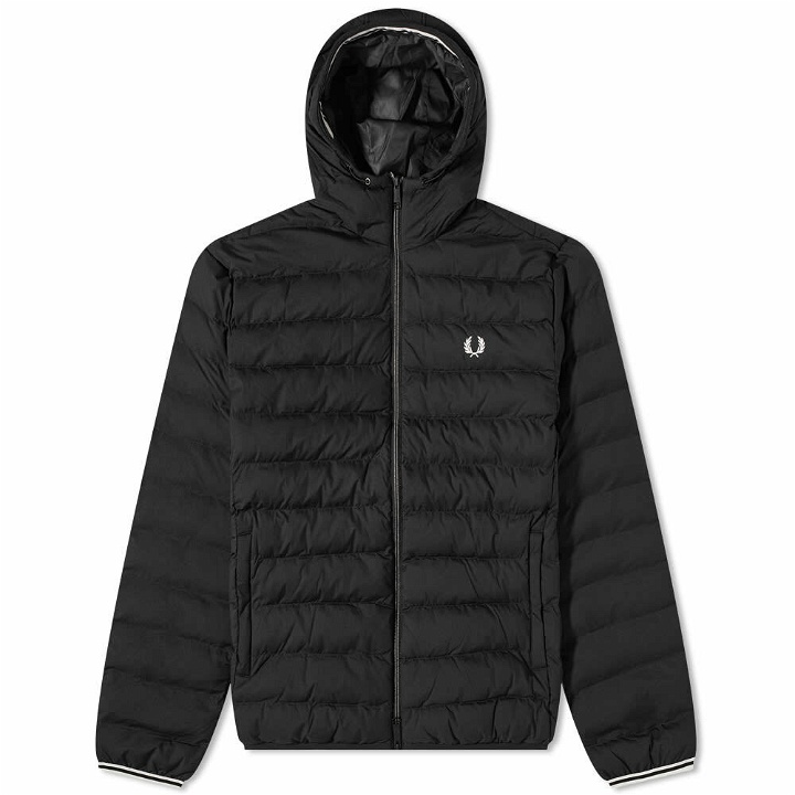 Photo: Fred Perry Authentic Men's Hooded Insulated Jacket in Black