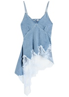 Marques' Almeida Asymmetric Denim top Light Blue