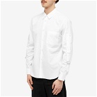 Comme des Garçons Black Men's Cotton Buckle Sleeve Shirt in White