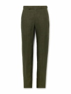 Richard James - Chapman Slim-Fit Straight-Leg Linen Suit Trousers - Green