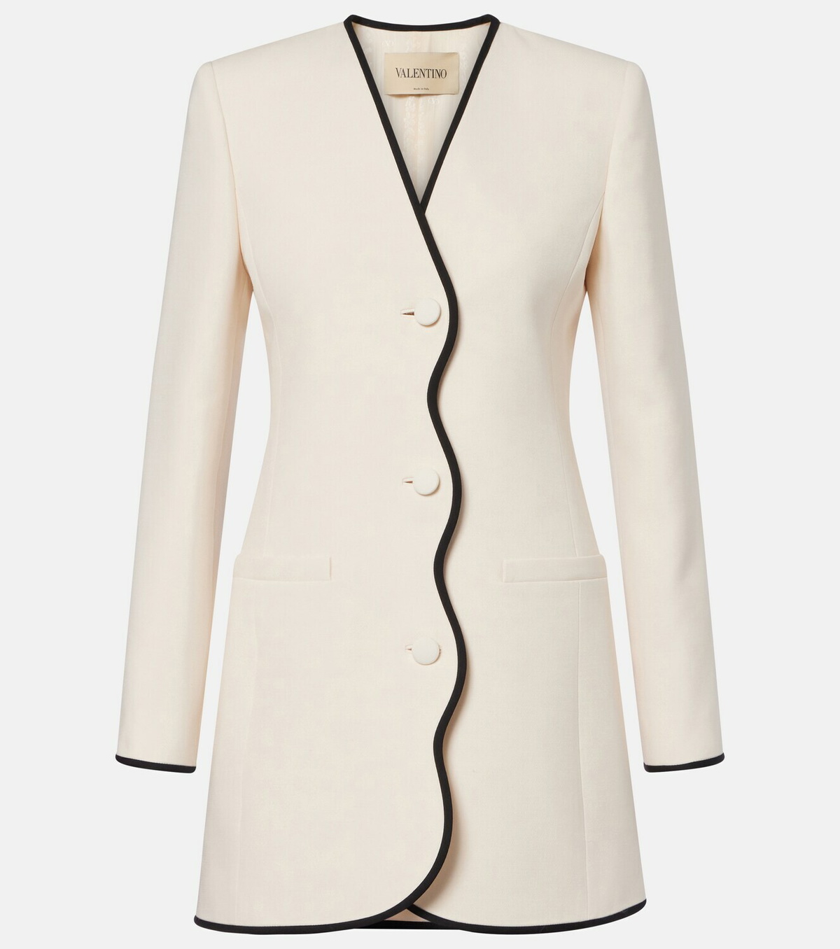 Valentino Crepe Couture scalloped jacket