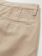 Massimo Alba - Straight-Leg Pleated Cotton and Wool-Blend Gabardine Trousers - Neutrals