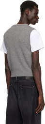 GANNI Gray Graphic Vest