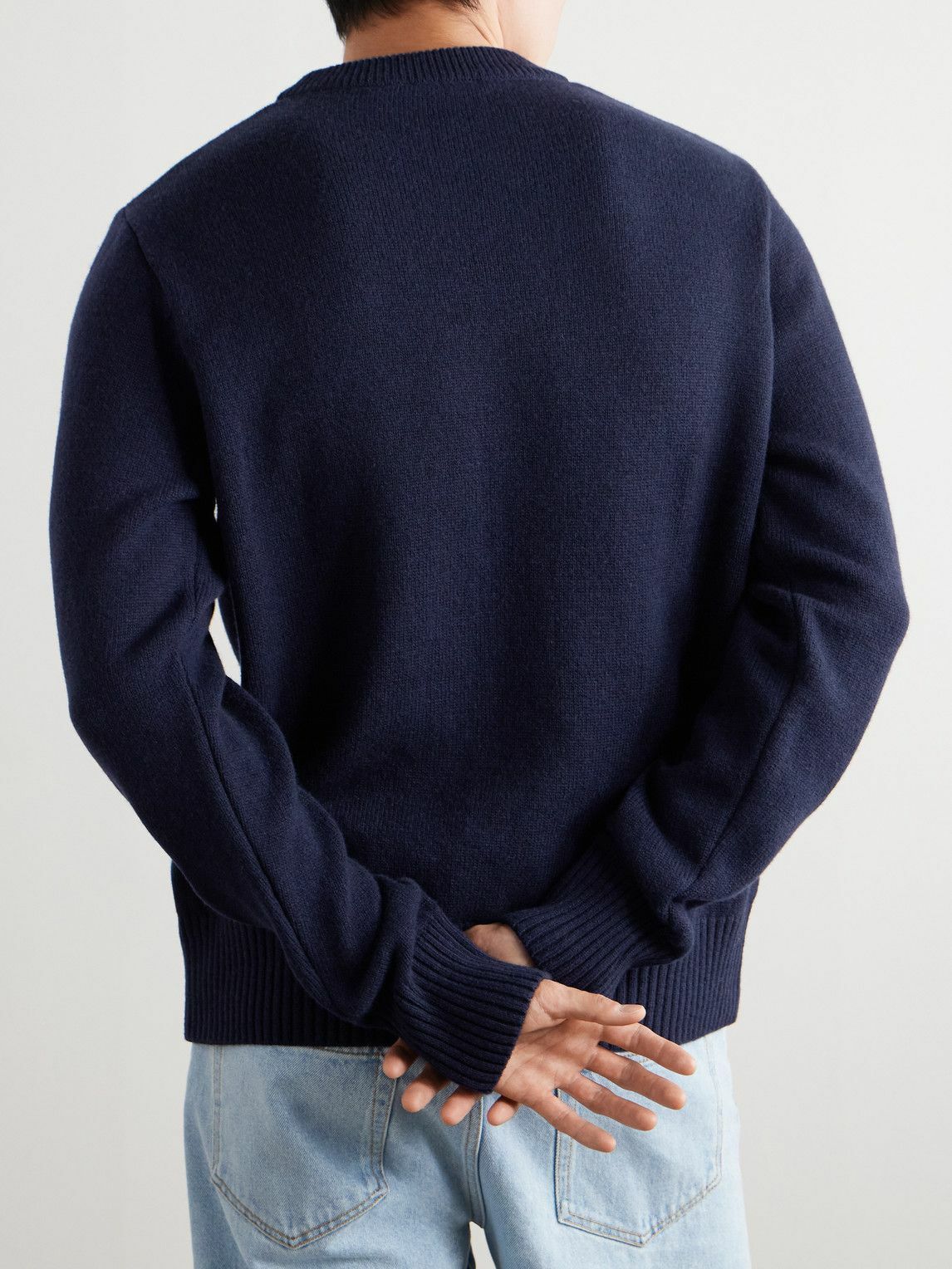 Richard James - Wool and Cashmere-Blend Sweater - Blue