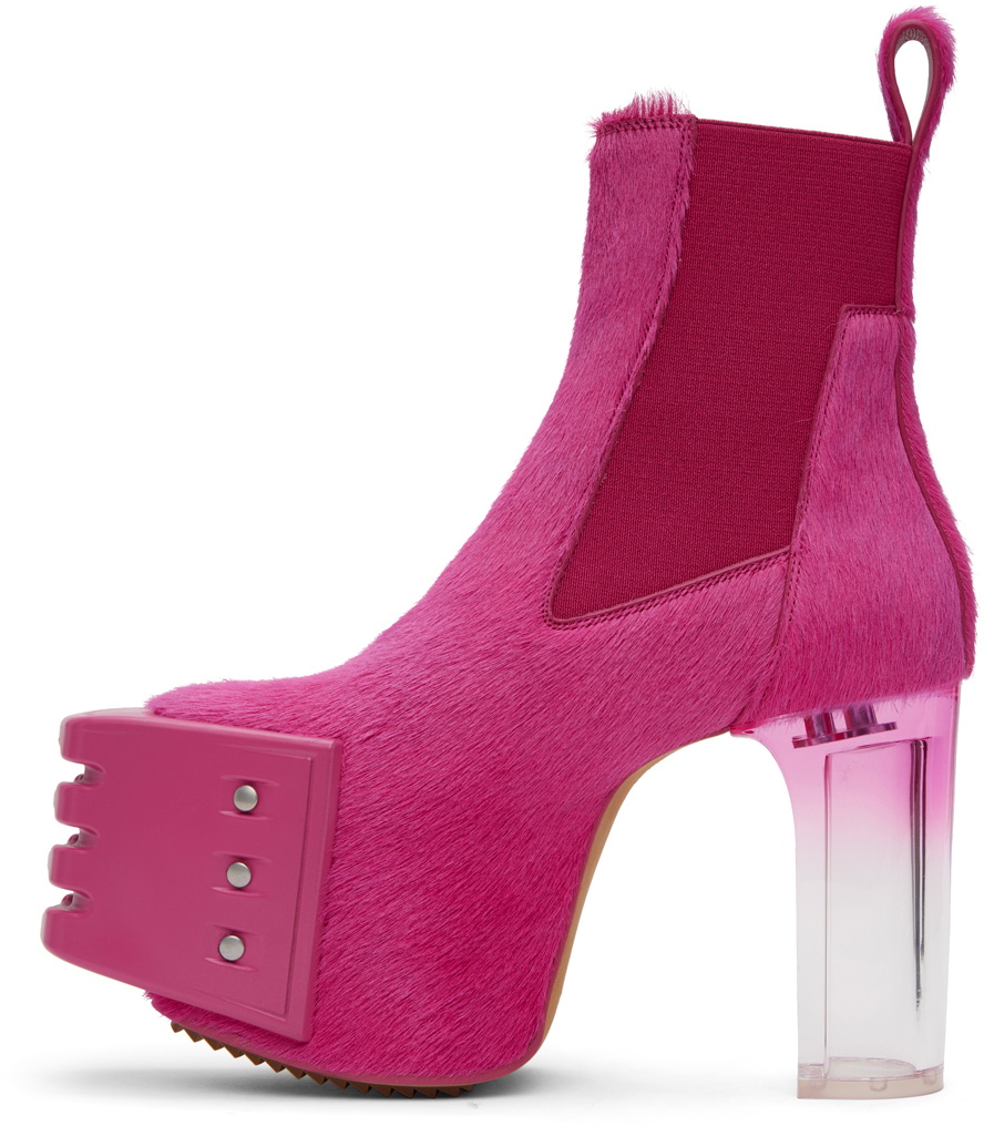 Rick Owens Pink Grilled Boots Rick Owens