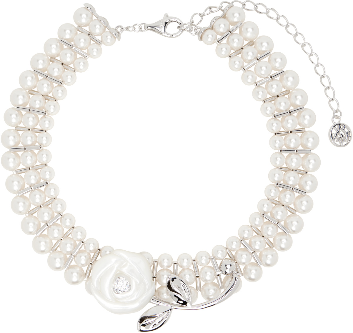 は*ん様 shushu/tong yvmin ネックレス　ローズ　ピンク Shushu/Tong Silver-Tone Yvmin Edition Ceramic Rose Choker