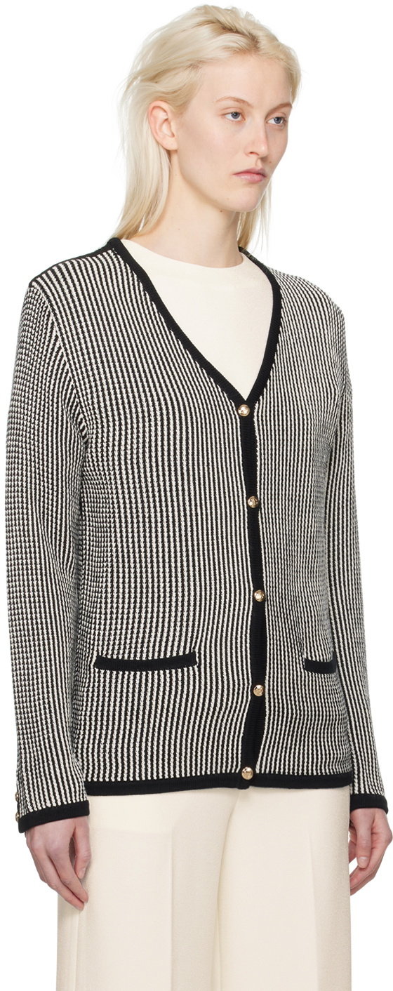 ANINE BING Black & White Dave Cardigan
