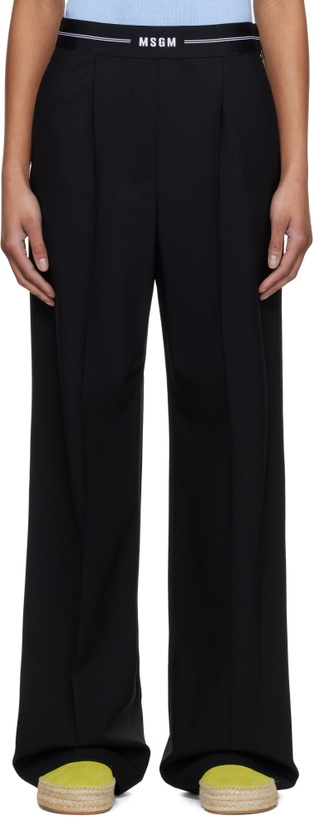 Photo: MSGM Black Pleated Trousers
