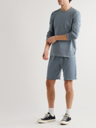 James Perse - Straight-Leg Supima Cotton-Jersey Drawstring Shorts - Blue