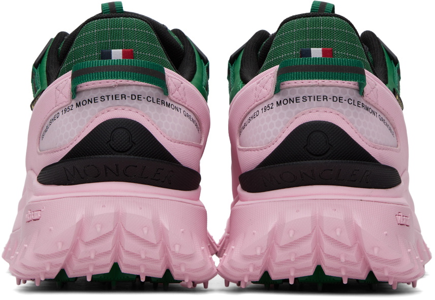 Moncler Green & Pink Trailgrip GTX Sneakers Moncler