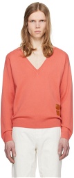ZANKOV Pink & Orange V-Neck Sweater