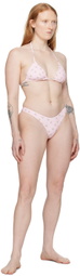 Frankies Bikinis Pink Nick Reversible Bikini Top