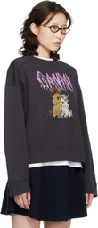 GANNI Black Isoli Jersey Sweatshirt