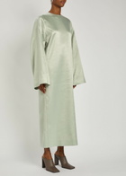Calvin Klein Alba Satin Midi Dress Silver