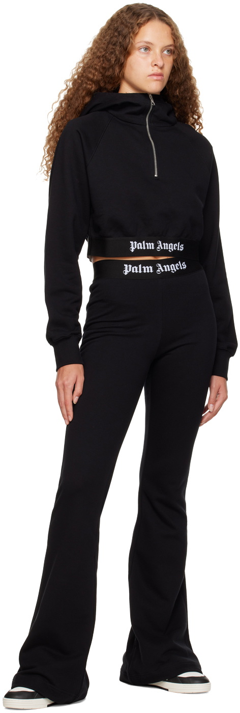 Palm Angels Black Zip Hoodie Palm Angels