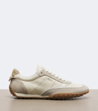 Tod's Suede-trimmed leather sneakers